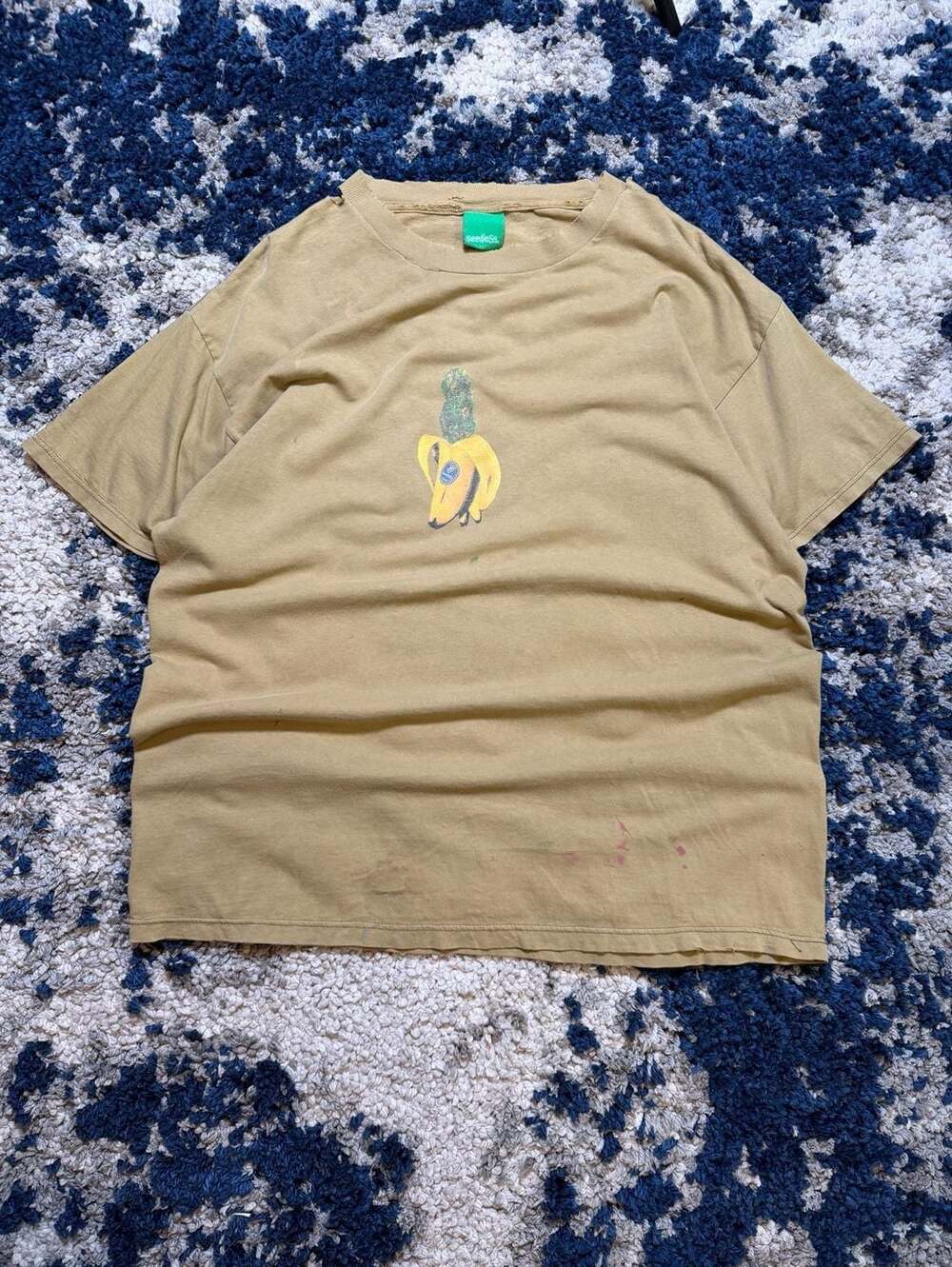 Seedless Banana Graphic T-Shirt Tan Men's Size XL